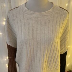 Chic Colorblock Crew Neck Sweater